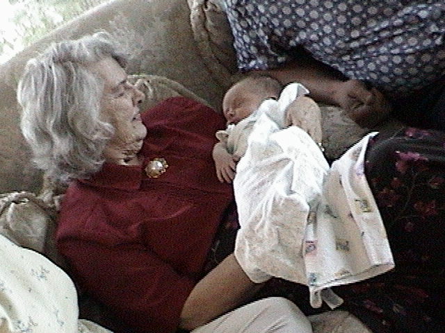 Brandon and great grandma June.