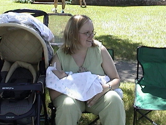 Brandon and Mom, at a parade in Maddock, ND