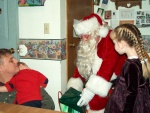 Brandon is scared of Santa.