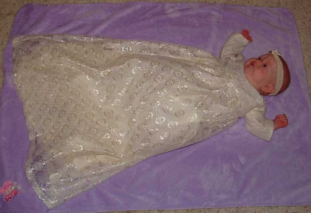 Ellie in her baptism gown