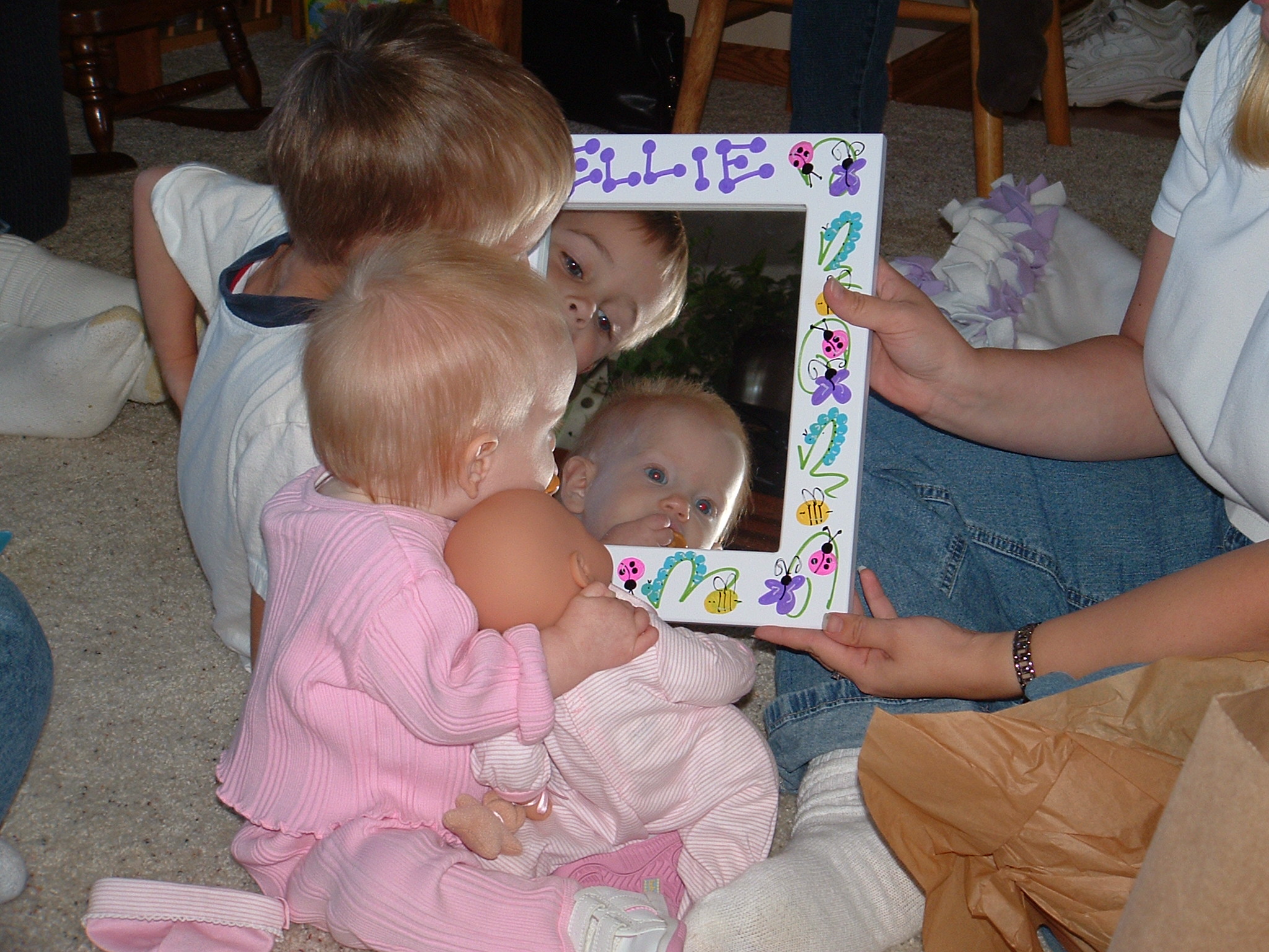 Looking in her new mirror