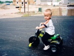 Brandon and his new bike