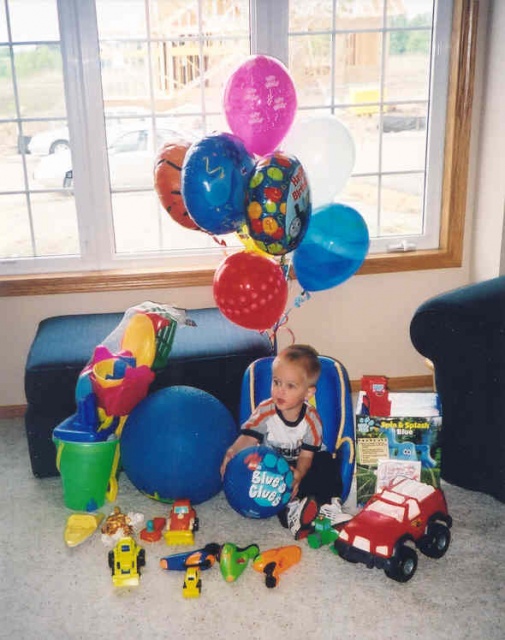 Brandon and most of his presents