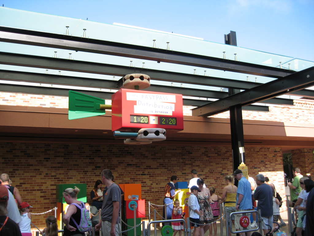 When we came off the ride, the FastPass terminals were already distributing tickets for 1:20pm (at 9:45am)!