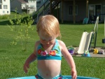 Ellie swimming, June 18