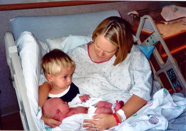 Mom, big brother Brandon, and Ellie