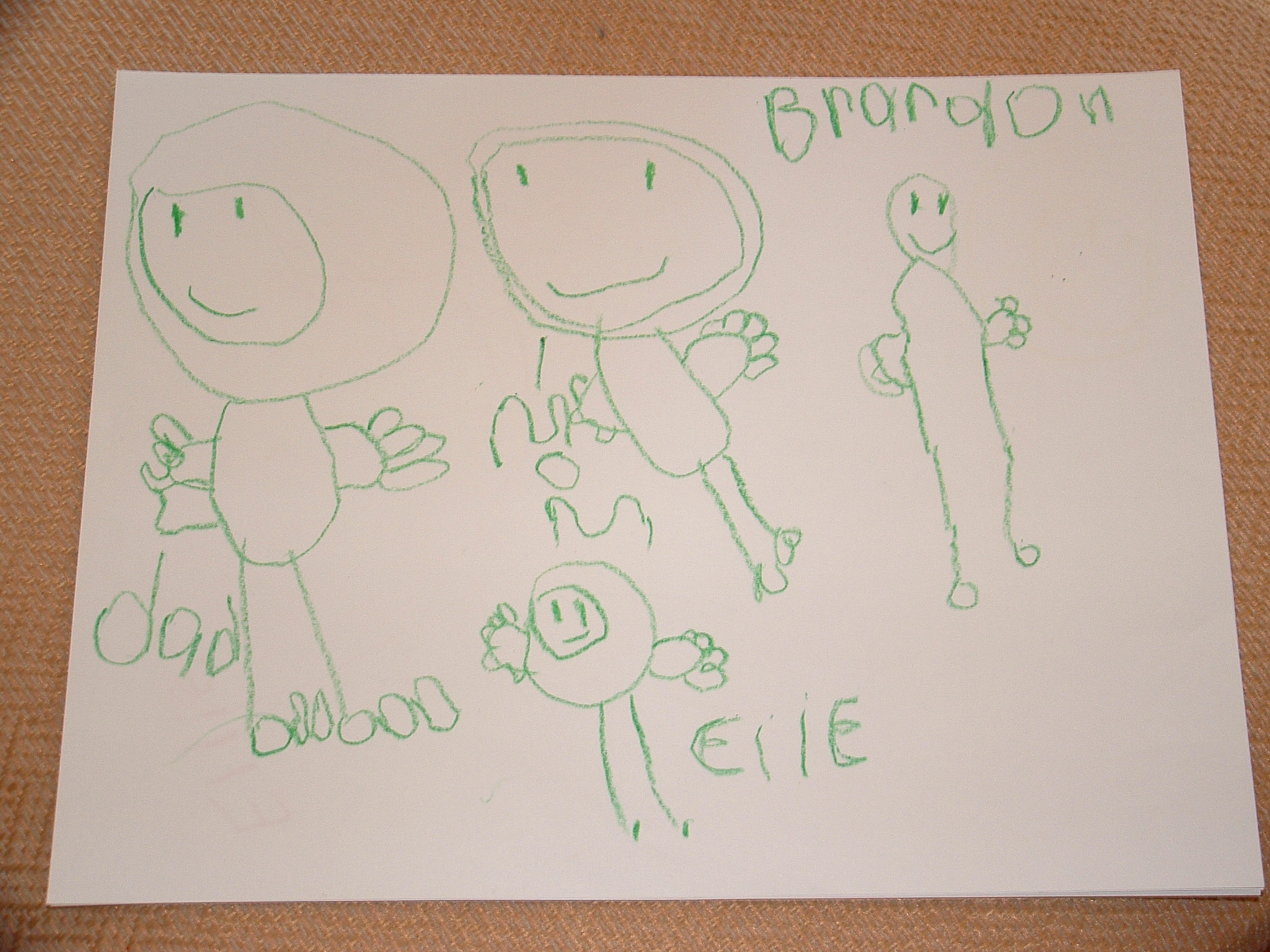 Brandon's drawing of his family