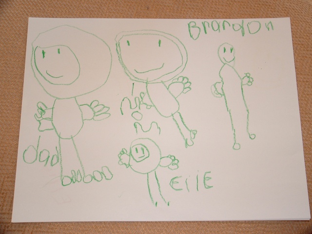 Brandon's drawing of his family