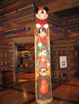 Totem pole in the lobby